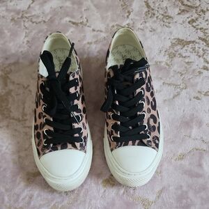 Stuart Weitzman | Leopard Print Sneakers with Black Laces